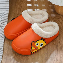 将图片加载到图库查看器,Thick Platform Winter Women Waterproof Non-Slip Home Rubber Slippers Warm Indoor Fur Cotton Women's Cozy Memory Foam Closed Back Slippers Wool-Like Blend Cotton House Shoes