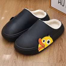 将图片加载到图库查看器,Thick Platform Winter Women Waterproof Non-Slip Home Rubber Slippers Warm Indoor Fur Cotton Women's Cozy Memory Foam Closed Back Slippers Wool-Like Blend Cotton House Shoes
