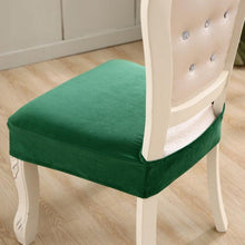 Load image into Gallery viewer, Thick Velvet Seat Cover Chair Slipcovers For Dining Room Chair Protector Chair Cover Elastic Solid Stretch Chair Cover Dining Room Chair Seat Covers Stretch Chair Seat Cushion Slipcovers Furniture Protector