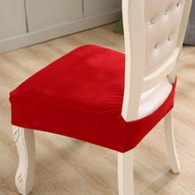 Load image into Gallery viewer, Thick Velvet Seat Cover Chair Slipcovers For Dining Room Chair Protector Chair Cover Elastic Solid Stretch Chair Cover Dining Room Chair Seat Covers Stretch Chair Seat Cushion Slipcovers Furniture Protector