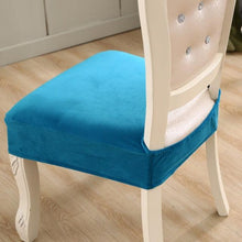 Load image into Gallery viewer, Thick Velvet Seat Cover Chair Slipcovers For Dining Room Chair Protector Chair Cover Elastic Solid Stretch Chair Cover Dining Room Chair Seat Covers Stretch Chair Seat Cushion Slipcovers Furniture Protector