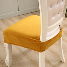 Load image into Gallery viewer, Thick Velvet Seat Cover Chair Slipcovers For Dining Room Chair Protector Chair Cover Elastic Solid Stretch Chair Cover Dining Room Chair Seat Covers Stretch Chair Seat Cushion Slipcovers Furniture Protector