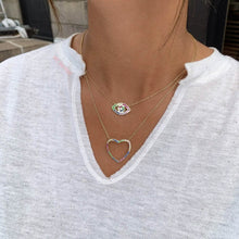 将图片加载到图库查看器,Thin Open Heart Rainbow Necklace