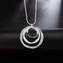 Load image into Gallery viewer, Three Rings Design Pendant Necklace
