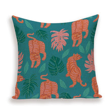 将图片加载到图库查看器,Tiger Cushion Case Autumn Jungle Home Decor Pillows Cases Leopard Printed Animal Throw Pillow Covers Decorative Pillowcase Soft Cushion Covers For Bedroom Sofa Bed Linen Pillow Covers 45X45CM