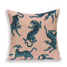 将图片加载到图库查看器,Tiger Cushion Case Autumn Jungle Home Decor Pillows Cases Leopard Printed Animal Throw Pillow Covers Decorative Pillowcase Soft Cushion Covers For Bedroom Sofa Bed Linen Pillow Covers 45X45CM