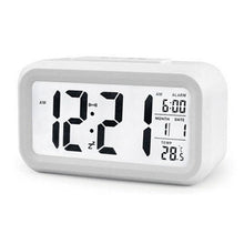 Load image into Gallery viewer, Time and Temperature Digital Table Snooze Alarm Clock LCD Display Bedside Alarm Clock with Snooze Backlight Night Light Date and Temperature Sleep Timer for for Heavy Sleepers Children Wake Up Kids Alarm Clock Night Light for Children Desk Clock