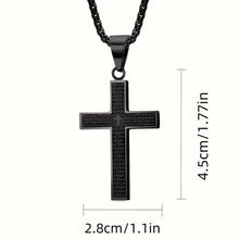 Load image into Gallery viewer, Titanium Steel Cross Prayer Pendant Necklace