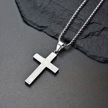 Load image into Gallery viewer, Titanium Steel Cross Prayer Pendant Necklace
