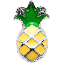 Load image into Gallery viewer, 16G 1/4 Steel Yellow Green Pineapple Tragus Cartilage Earring
