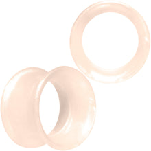 Load image into Gallery viewer, Thin Flexible Peach Silicone Tunnel Plug Set 11mm to 25mm