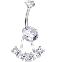 Load image into Gallery viewer, Clear CZ Gem Sassy Sparkle Butterfly Dangle Belly Ring