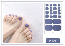 Load image into Gallery viewer, Toe Nail Sticker Wraps Adhesive Decals Toenail Polish Strips DIY Pedicure Foot Decals Manicure Strips Decals Full Wraps Women Glitter Toenail Nail Polish Strips Decals Full Wraps Self Adhesive Toe Nail Tip Full Toe Nail Wraps Feet Decorations