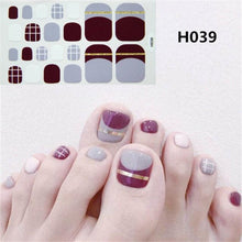 Load image into Gallery viewer, Toe Nail Sticker Wraps Adhesive Decals Toenail Polish Strips DIY Pedicure Foot Decals Manicure Strips Decals Full Wraps Women Glitter Toenail Nail Polish Strips Decals Full Wraps Self Adhesive Toe Nail Tip Full Toe Nail Wraps Feet Decorations