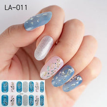 Load image into Gallery viewer, Toe Nail Sticker Wraps Adhesive Decals Toenail Polish Strips DIY Pedicure Foot Decals Manicure Strips Decals Full Wraps Women Glitter Toenail Nail Polish Strips Decals Full Wraps Self Adhesive Toe Nail Tip Full Toe Nail Wraps Feet Decorations