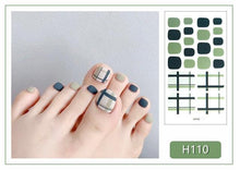 Load image into Gallery viewer, Toe Nail Sticker Wraps Adhesive Decals Toenail Polish Strips DIY Pedicure Foot Decals Manicure Strips Decals Full Wraps Women Glitter Toenail Nail Polish Strips Decals Full Wraps Self Adhesive Toe Nail Tip Full Toe Nail Wraps Feet Decorations