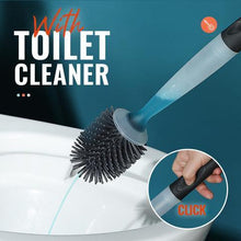 Load image into Gallery viewer, Toilet Brush with Toilet Cleaner Dispenser Easily Clean Dead Corner Bathroom Cleaning Accessories Toilet Brush With Holder Set Toilet Bowl Cleaner Brush With Soap Dispense