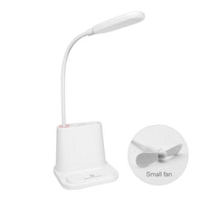 Load image into Gallery viewer, Touch Dimmable LED Desk Lamp 10W Wireless Charging/USB Charging Table Light for Children Kids Reading Study Bedside Bedroom Decorative Table Lamp Cute Study Lamps for Bedroom Décor