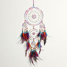 Load image into Gallery viewer, Traditional Handicrafts Original Five-ring Dream-catcher Pendant Pure Handicraft Production Fengling Hanging Feathers Ornament Creative Gifts Home Wall Decoration Girls