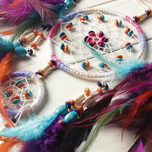 Load image into Gallery viewer, Traditional Handicrafts Original Five-ring Dream-catcher Pendant Pure Handicraft Production Fengling Hanging Feathers Ornament Creative Gifts Home Wall Decoration Girls