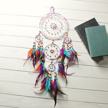 Load image into Gallery viewer, Traditional Handicrafts Original Five-ring Dream-catcher Pendant Pure Handicraft Production Fengling Hanging Feathers Ornament Creative Gifts Home Wall Decoration Girls