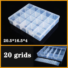 Load image into Gallery viewer, Transparent Plastic Box Screw Compartment Box Jewelry Earring Display Case Container Clear Terminal Organizer Tool Storage boxes Multiple Compartments Jewelry Storage Container