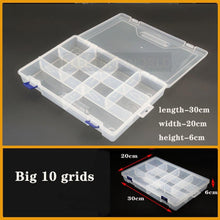 Load image into Gallery viewer, Transparent Plastic Box Screw Compartment Box Jewelry Earring Display Case Container Clear Terminal Organizer Tool Storage boxes Multiple Compartments Jewelry Storage Container