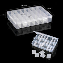 将图片加载到图库查看器,Transparent Plastic Storage Jewelry Box Compartment Adjustable Container For Beads Earring Box For Jewelry Rectangle Box Case Storage Container for Jewelry Beads Earring