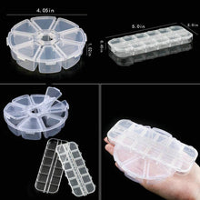 将图片加载到图库查看器,Transparent Plastic Storage Jewelry Box Compartment Adjustable Container For Beads Earring Box For Jewelry Rectangle Box Case Storage Container for Jewelry Beads Earring