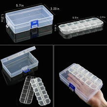 将图片加载到图库查看器,Transparent Plastic Storage Jewelry Box Compartment Adjustable Container For Beads Earring Box For Jewelry Rectangle Box Case Storage Container for Jewelry Beads Earring