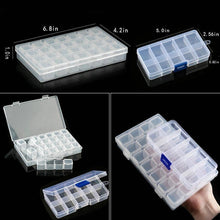 将图片加载到图库查看器,Transparent Plastic Storage Jewelry Box Compartment Adjustable Container For Beads Earring Box For Jewelry Rectangle Box Case Storage Container for Jewelry Beads Earring
