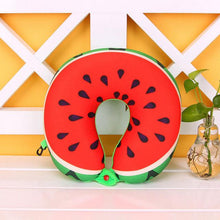 Load image into Gallery viewer, Travel Memory Foam Fruit U Shaped Travel Pillow Neck Support Head Rest Headrest Cushion Pillow Pillow Kids Newborn Travel Neck Pillow U-Shape For Car Headrest Air Cushion Child Car Seat Head Support Infant Baby Cotton U-shaped Pillow