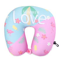 Load image into Gallery viewer, Travel U Shape Neck Pillow Reading Sleeping Long Flights Road Trips Microbead Neck Rest Support Cushion Portable Feather Soft Microfiber Neck Pillow Travel Pillow U-Shaped Neck Pillow Ultra Soft Comfortable Cushion for Neck Support Super for Home Office