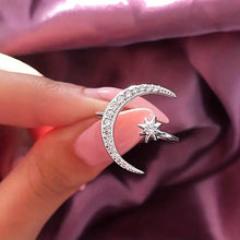 将图片加载到图库查看器,Trendy Cuff Ring Moon and Sun Design