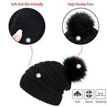 Load image into Gallery viewer, Trendy Hat Wig Synthetic Long Wavy Wigs with Beret Hat Knitted Fashion black Autumn Winter Cap Hair Extensions Wigs For Black Women Cosplay Wigs For Women