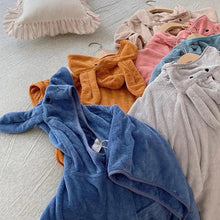 Load image into Gallery viewer, Trendy Rabbit Cartoon Bathrobes For Girls Boys Unisex Soft Hooded And Comfortable Kids Vintage Design Bathrobes