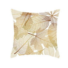 Load image into Gallery viewer, Tropical Leaf Flower Green Yellow Pillowcase Decorative Throw Pillow Case Cushion Cover Gold Stamping Leaves Polyester Cushion Cover Throw Pillow Decorative Cushions Home Decor Pillow Covers