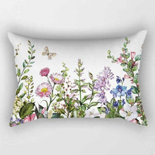 Load image into Gallery viewer, Tropical Plants Flowers Beauty Pattern Pillow Covers Short Plush Tropical Palm Leaves Throw Pillow Cover Summer Exotic Jungle Plant Tropical Palm On The Geometric Cotton LinGEOen Decorative Rectangular Pillowcase Rectangle Small Pillow Cases