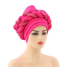 将图片加载到图库查看器,Turbans Pleated Soft Beanie Headwrap Lightweight African Hat Arab Wrap Elegant Muslim Turban Scarf Women Hijabs Hair Accessories Cap bonnet for Women