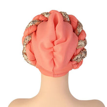 将图片加载到图库查看器,Turbans Pleated Soft Beanie Headwrap Lightweight African Hat Arab Wrap Elegant Muslim Turban Scarf Women Hijabs Hair Accessories Cap bonnet for Women