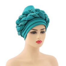 将图片加载到图库查看器,Turbans Pleated Soft Beanie Headwrap Lightweight African Hat Arab Wrap Elegant Muslim Turban Scarf Women Hijabs Hair Accessories Cap bonnet for Women