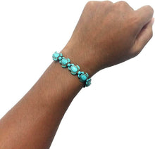 Load image into Gallery viewer, Turquoise Handmade Hawaiian Sea Turtles Bracelet