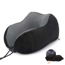 Load image into Gallery viewer, U-Shape Travel Pillow Pure Memory Foam Neck Pillow for Airplane Office Nap Cervical Pillows Flight Sleeping Head Neck Support Memory Cotton Neck Pillow Cervical Vertebra Travel Portable Noon Break Aircraft Neck Pillow For Traveling