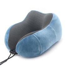 Load image into Gallery viewer, U-Shape Travel Pillow Pure Memory Foam Neck Pillow for Airplane Office Nap Cervical Pillows Flight Sleeping Head Neck Support Memory Cotton Neck Pillow Cervical Vertebra Travel Portable Noon Break Aircraft Neck Pillow For Traveling