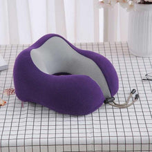 Load image into Gallery viewer, U-Shaped Magnetic Head Pillow Neck Pillow Memory Foam Padding Airplane Travel Office Lunch Break Car Hug Memory Foam Travel Pillow Neck Pillow Ideal for Airplane Travel Comfortable and Lightweight Improved Support Design Neck Pillow