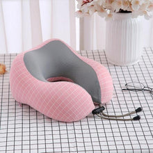 Load image into Gallery viewer, U-Shaped Magnetic Head Pillow Neck Pillow Memory Foam Padding Airplane Travel Office Lunch Break Car Hug Memory Foam Travel Pillow Neck Pillow Ideal for Airplane Travel Comfortable and Lightweight Improved Support Design Neck Pillow