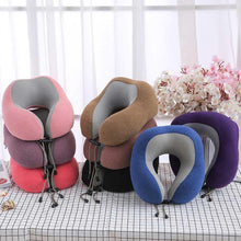 Load image into Gallery viewer, U-Shaped Magnetic Head Pillow Neck Pillow Memory Foam Padding Airplane Travel Office Lunch Break Car Hug Memory Foam Travel Pillow Neck Pillow Ideal for Airplane Travel Comfortable and Lightweight Improved Support Design Neck Pillow