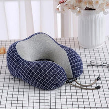 Load image into Gallery viewer, U-Shaped Magnetic Head Pillow Neck Pillow Memory Foam Padding Airplane Travel Office Lunch Break Car Hug Memory Foam Travel Pillow Neck Pillow Ideal for Airplane Travel Comfortable and Lightweight Improved Support Design Neck Pillow