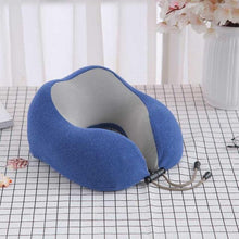 Load image into Gallery viewer, U-Shaped Magnetic Head Pillow Neck Pillow Memory Foam Padding Airplane Travel Office Lunch Break Car Hug Memory Foam Travel Pillow Neck Pillow Ideal for Airplane Travel Comfortable and Lightweight Improved Support Design Neck Pillow