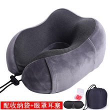 将图片加载到图库查看器,U Shaped Memory Foam Neck Pillows Soft Travel Pillow Massage Neck Pillow Sleeping Airplane Pillow Cervical Healthcare Bedding Outdoor Neck Support Pillow Headrest Travel Folding Slow Rebound Journey Trip Cushion Memory Foam Travel Pillow Neck Pillow